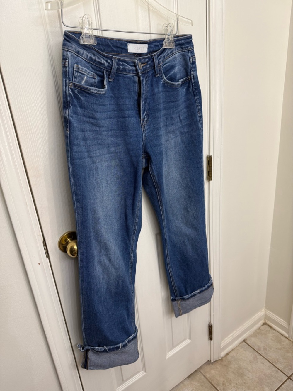 Classic Straight-Leg Jeans in Medium Blue